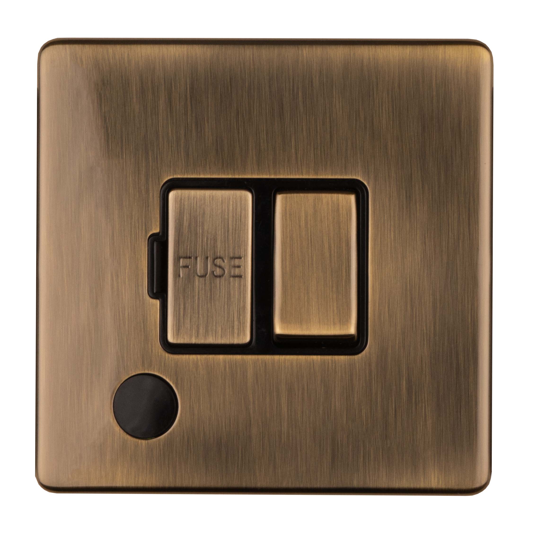 Concealed 3mm Switched Fuse Spur - Antique Brass - Image 11