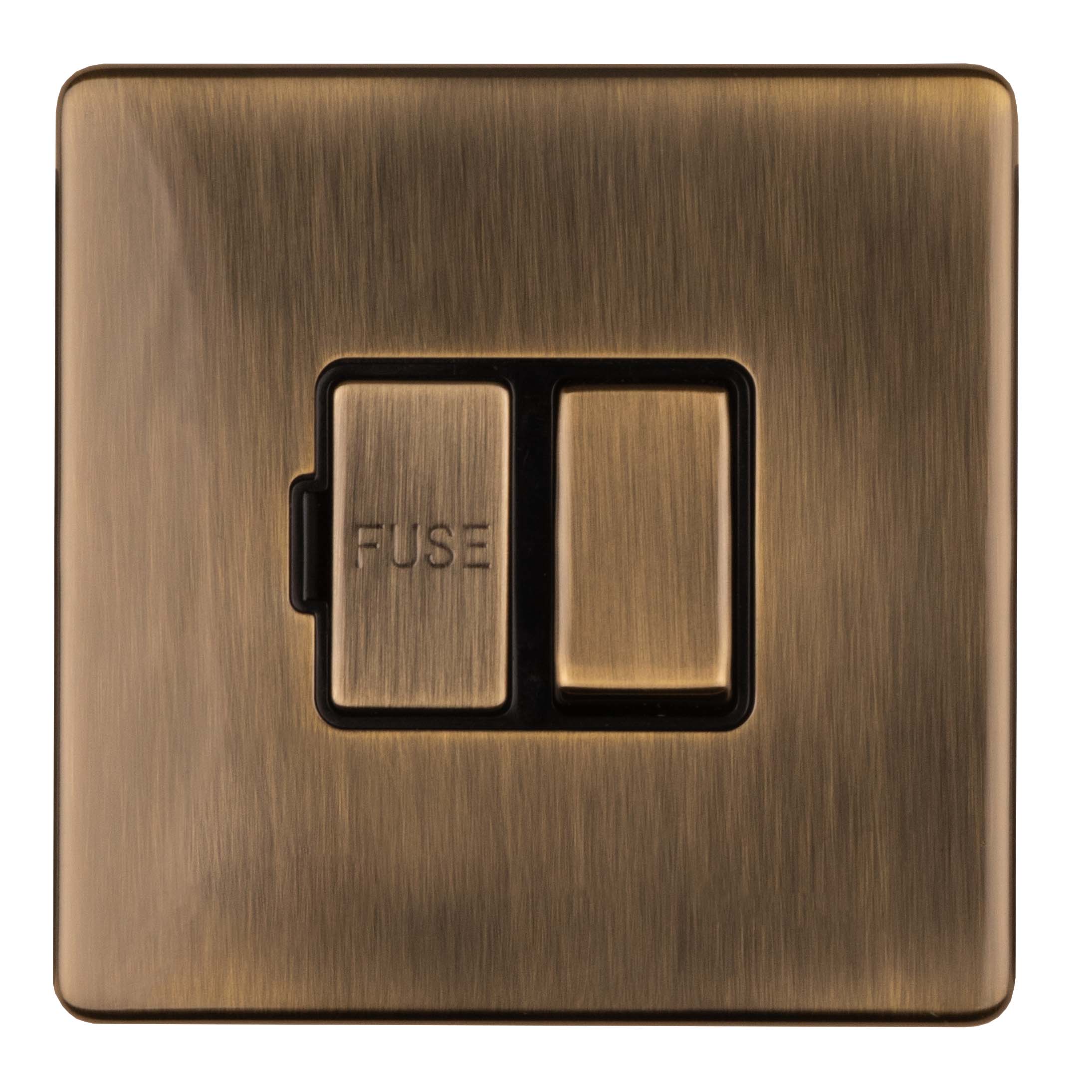 Concealed 3mm Switched Fuse Spur - Antique Brass - Image 13