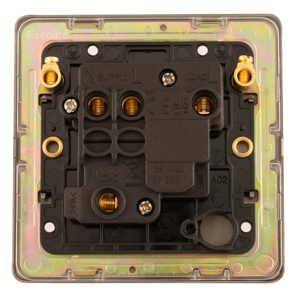 Concealed 3mm Switched Fuse Spur - Antique Brass - Image 14