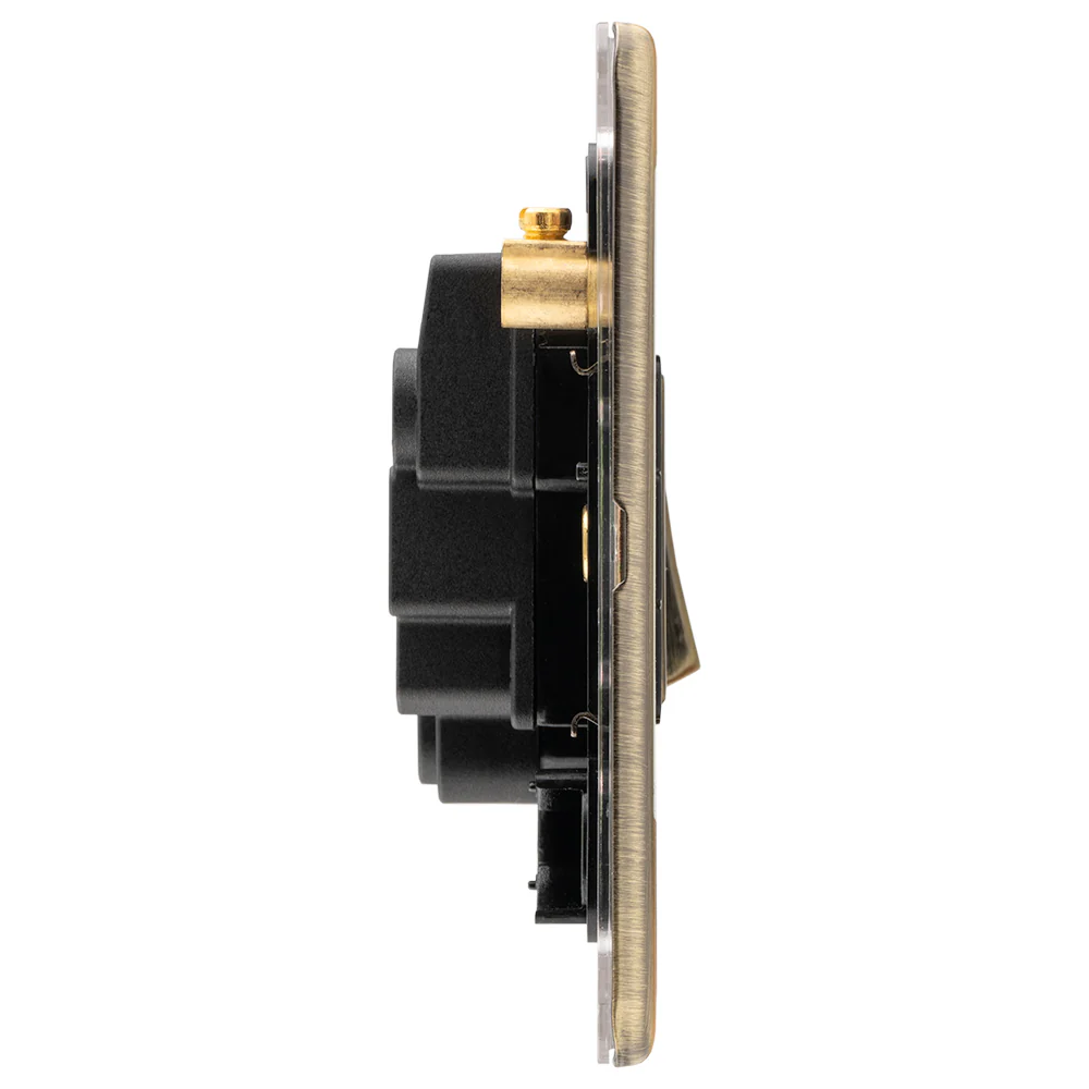 Concealed 3mm Switched Fuse Spur - Antique Brass - Image 16