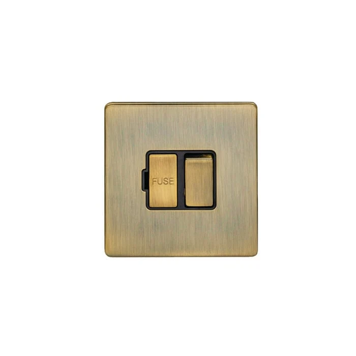 Concealed 3mm Switched Fuse Spur - Antique Brass - Image 3