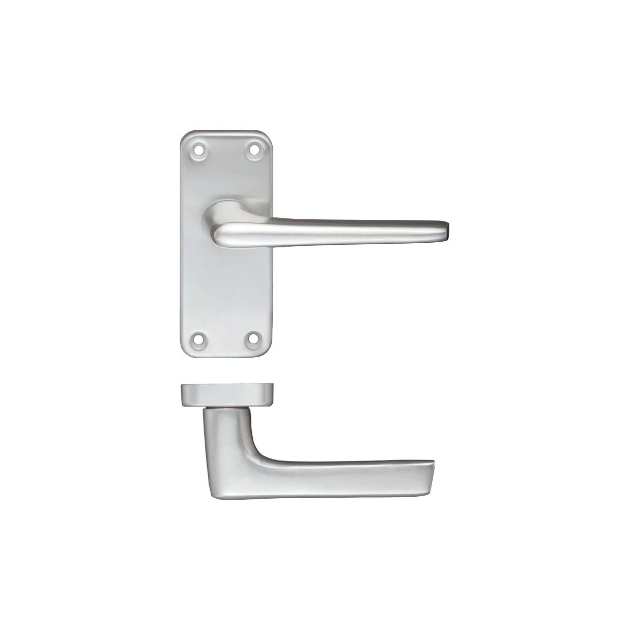 Zoo Hardware Contract Aluminium Lever on Latch Backplate - Image 2