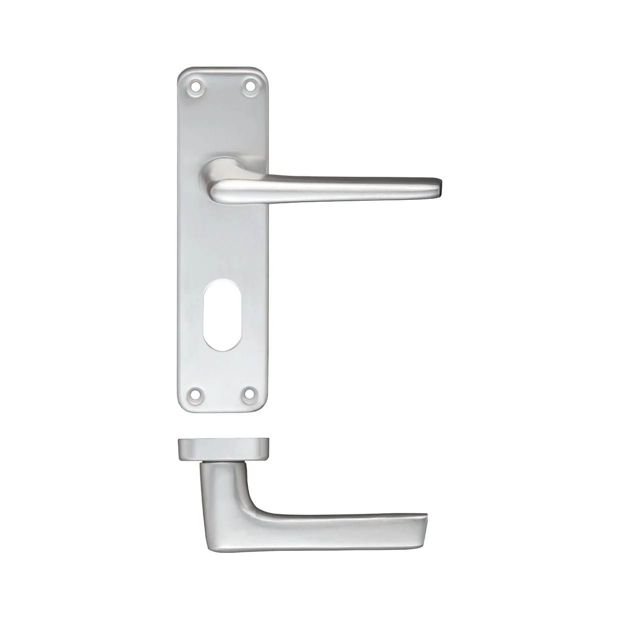 Contract Aluminium Lever on Oval Profile Backplate - Image 2