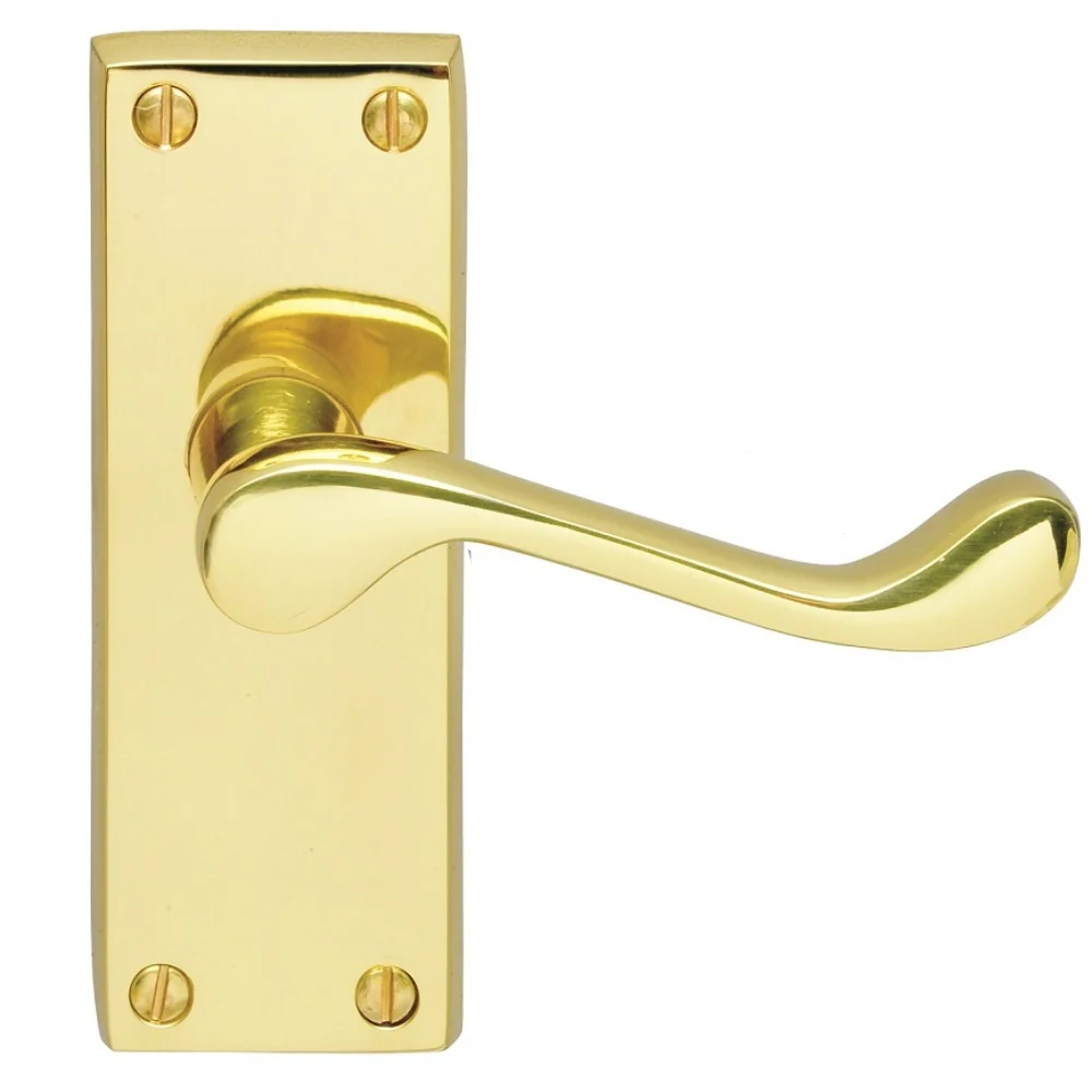 Contract Victorian Scroll Lever on Backplate - Image 3