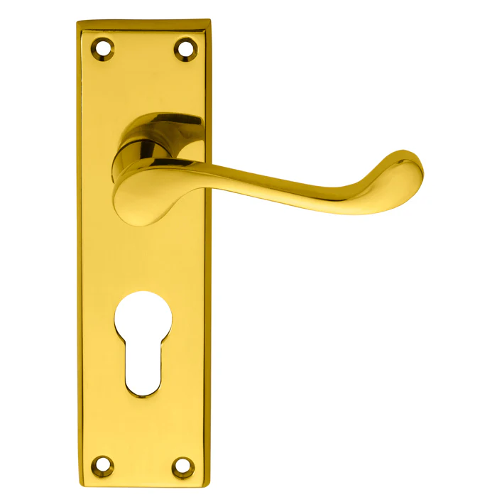 Contract Victorian Scroll Lever on Backplate - Image 4