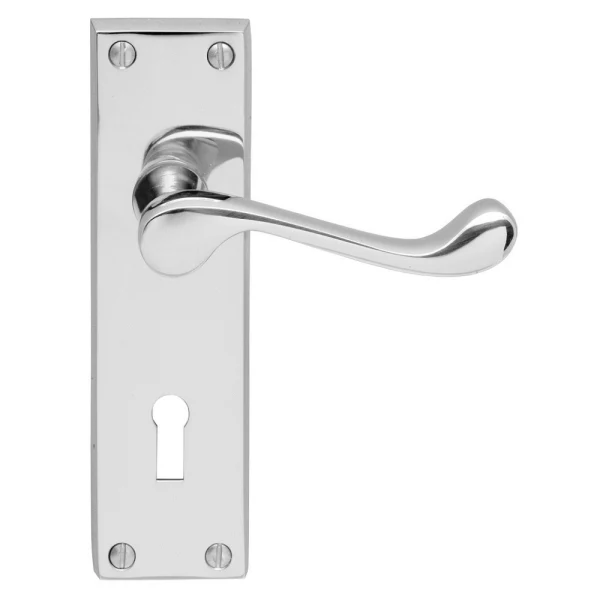 Contract Victorian Scroll Lever on Backplate - Image 9