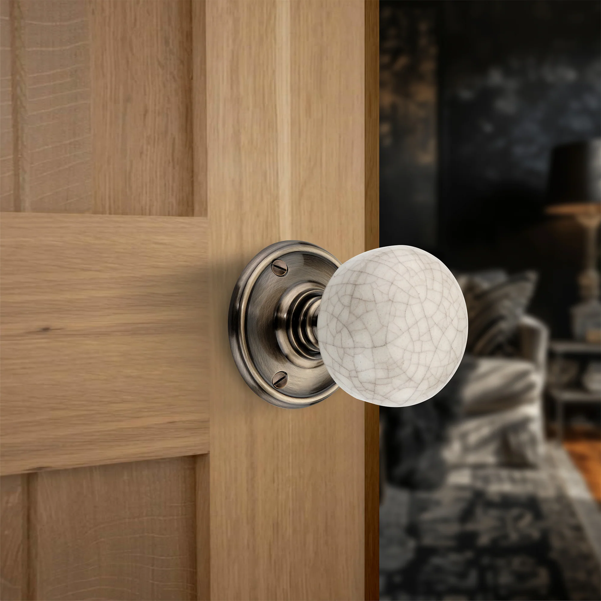 Crackled Porcelain Mortice Door Knob - Image 5