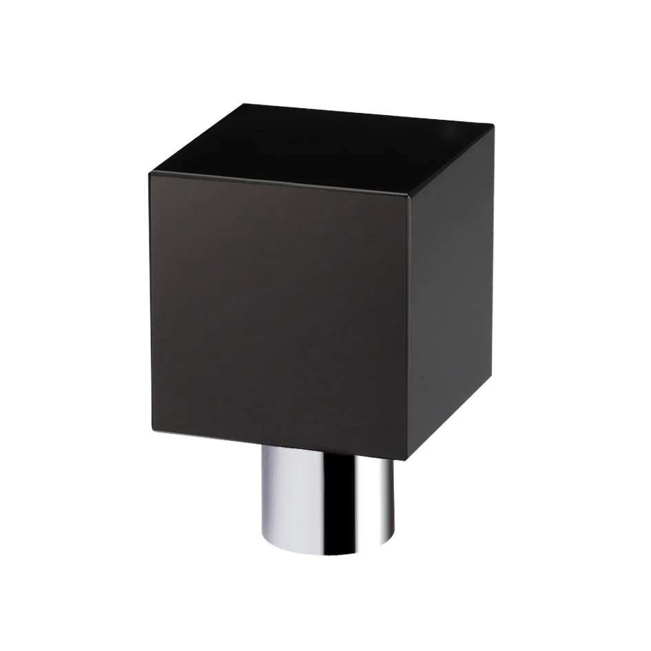 Cube Cupboard Knob - Black 30mm dia - Image 2