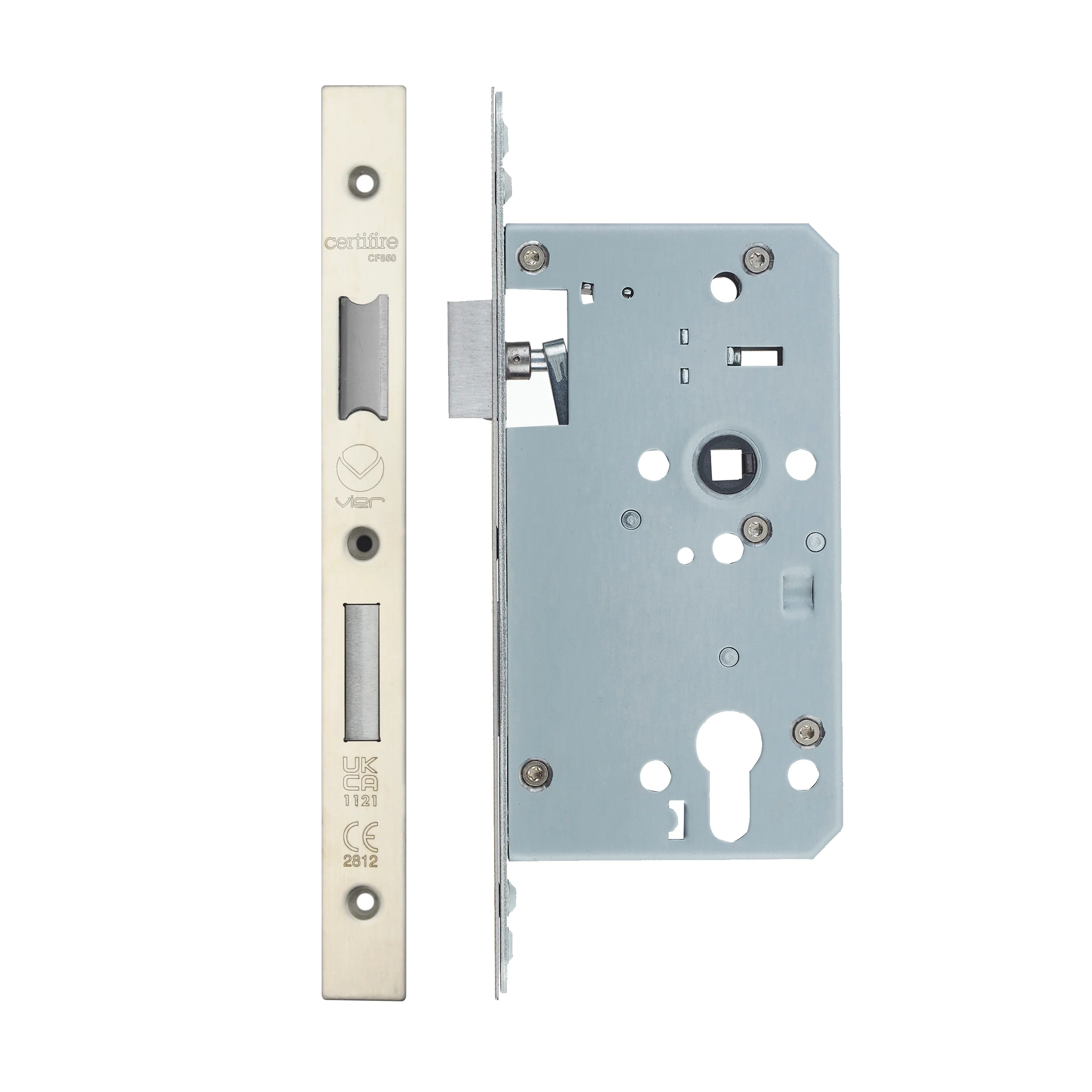 Din Euro Single Throw Sashlock - Backset 60mm Case Only