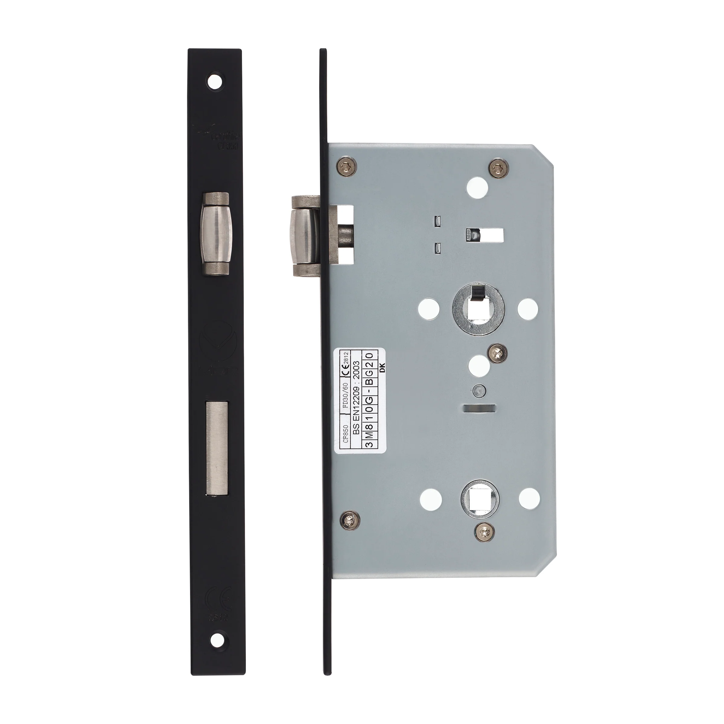 Zoo Hardware DIN Lift-to-Lock Sashlock — 72mm Backset, Square Forend, White - Image 4