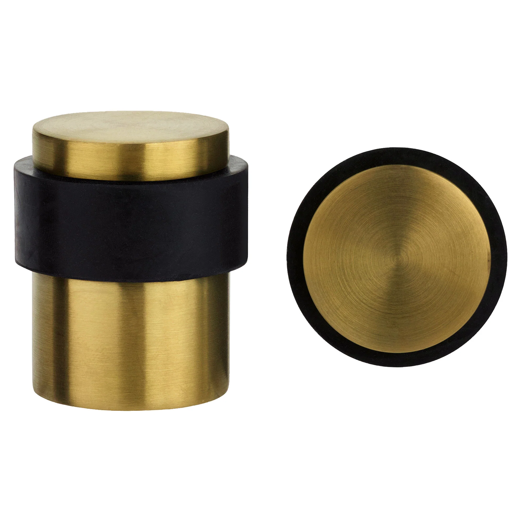 Door Stop Floor Mounted - Round Collar - Flat Top - Image 2