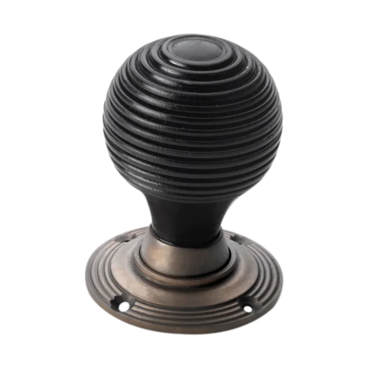 Ebonised Beehive Mortice/Rim Door Knob