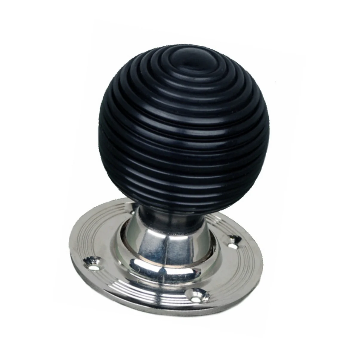 Ebonised Beehive Mortice/Rim Door Knob - Image 3