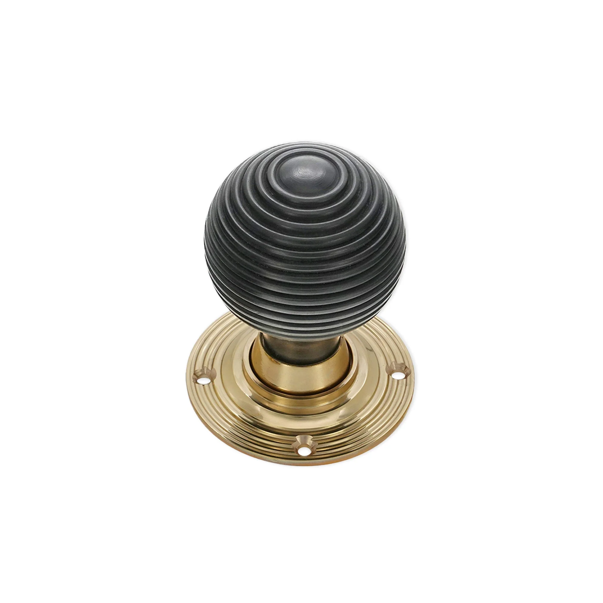 Ebony Beehive Rim/Mortice Door Knob - Image 3
