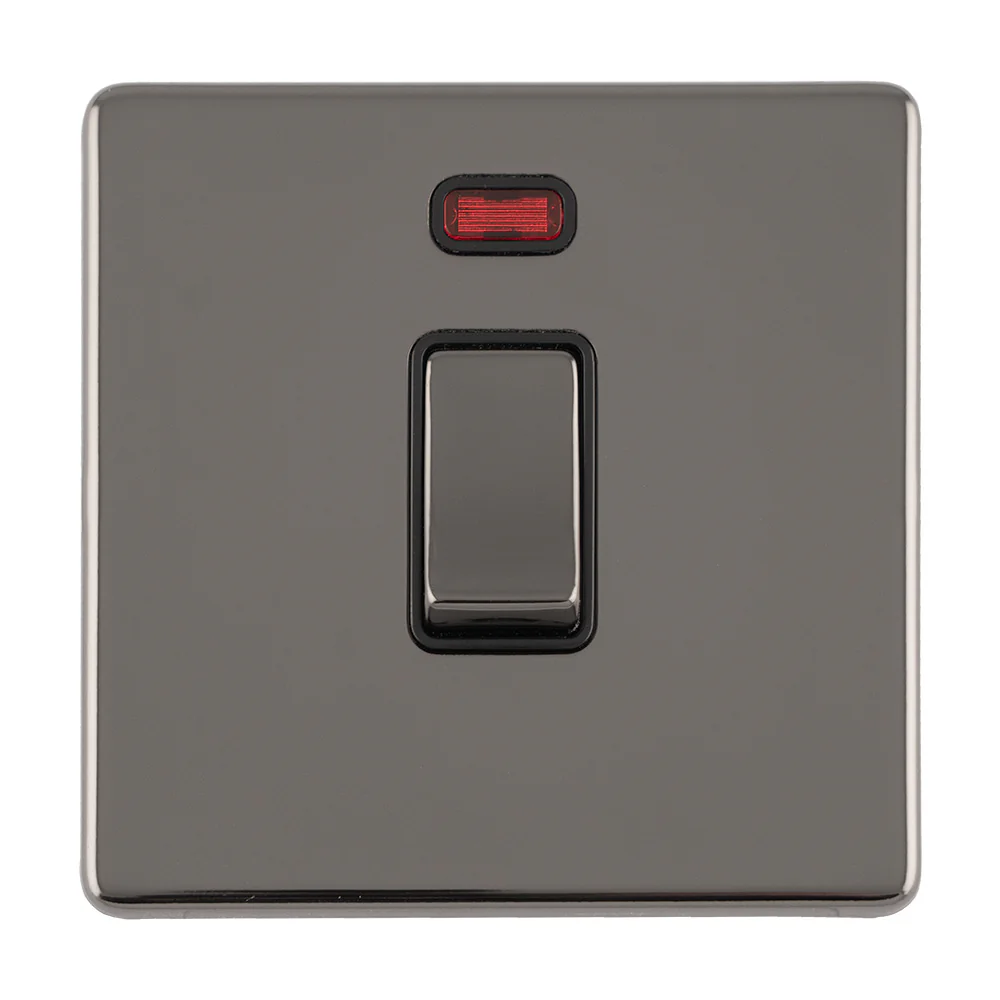 Concealed 3mm 1 Gang 20Amp Dp Switch - Black Nickel - Image 5