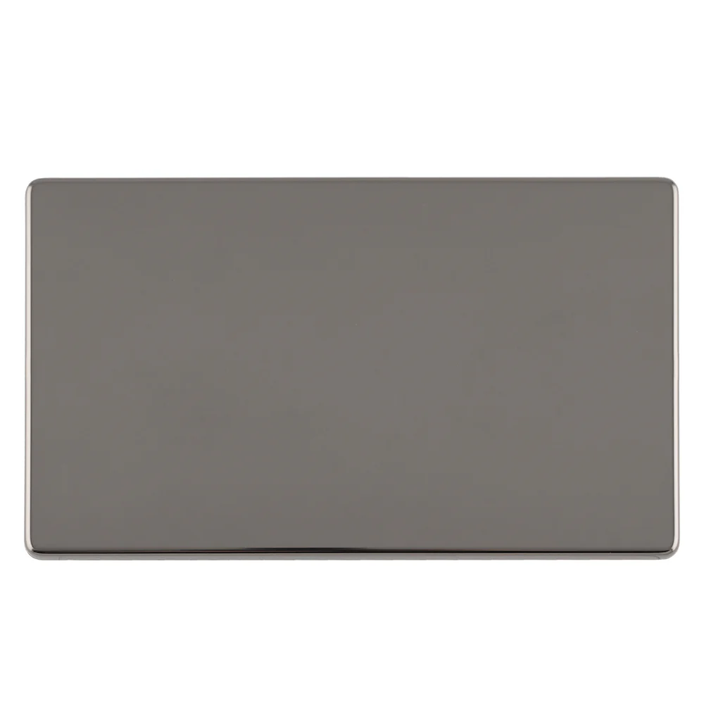 Concealed 3mm Double Blank Plate - Black Nickel - Image 3