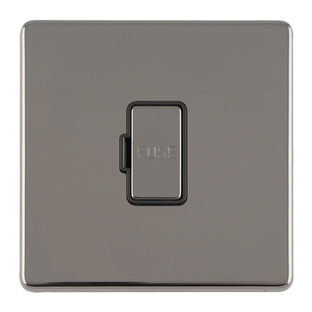Concealed 3mm 13Amp Unswitched Fuse Spur - Black Nickel - Image 3