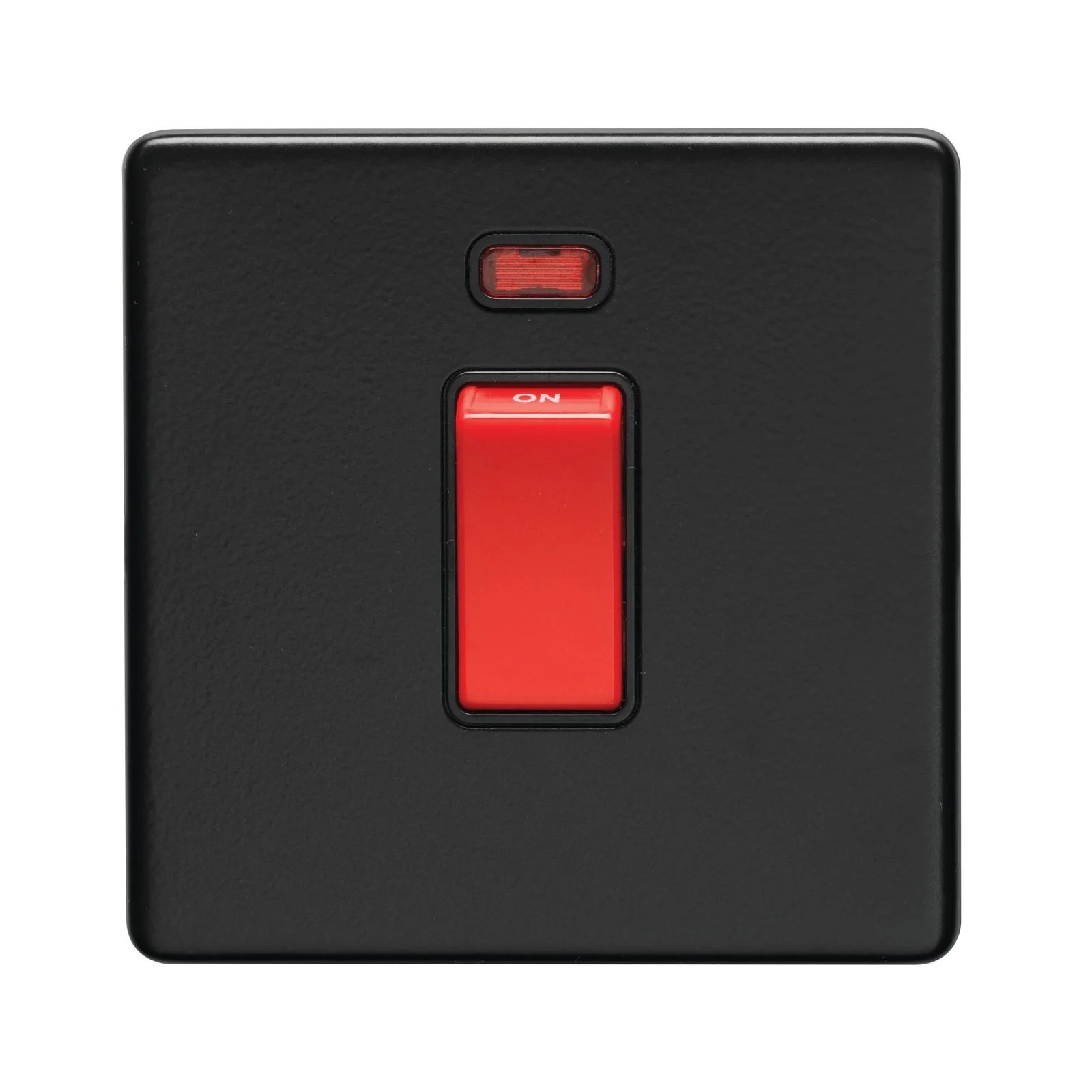 Concealed 3mm 45Amp Switch With Neon Indicator - Matt Black - Image 2