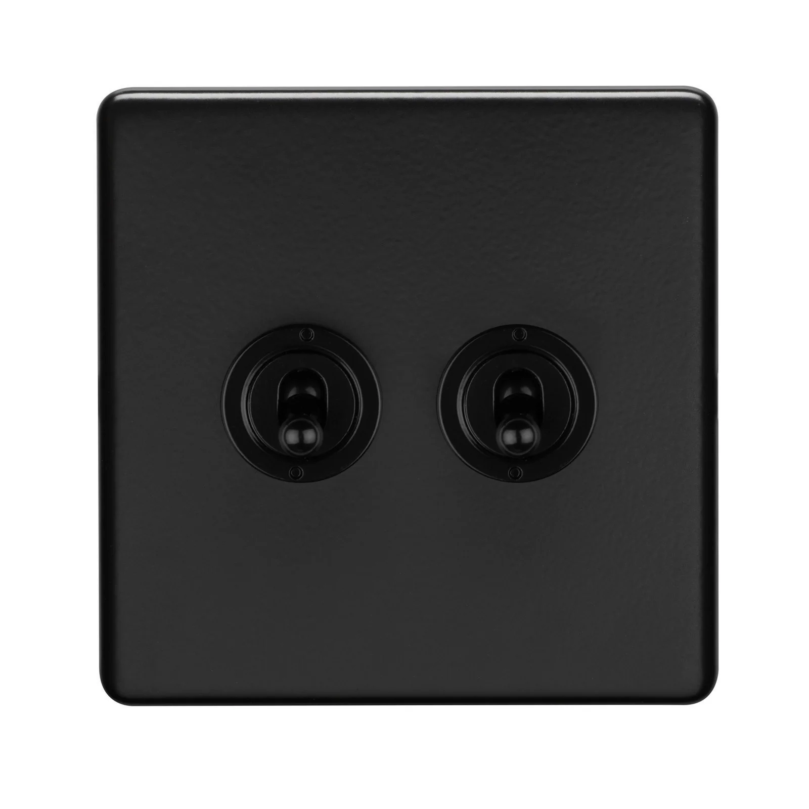 2 Gang 10Amp 2Way Toggle Switch - Matt Black - Image 4