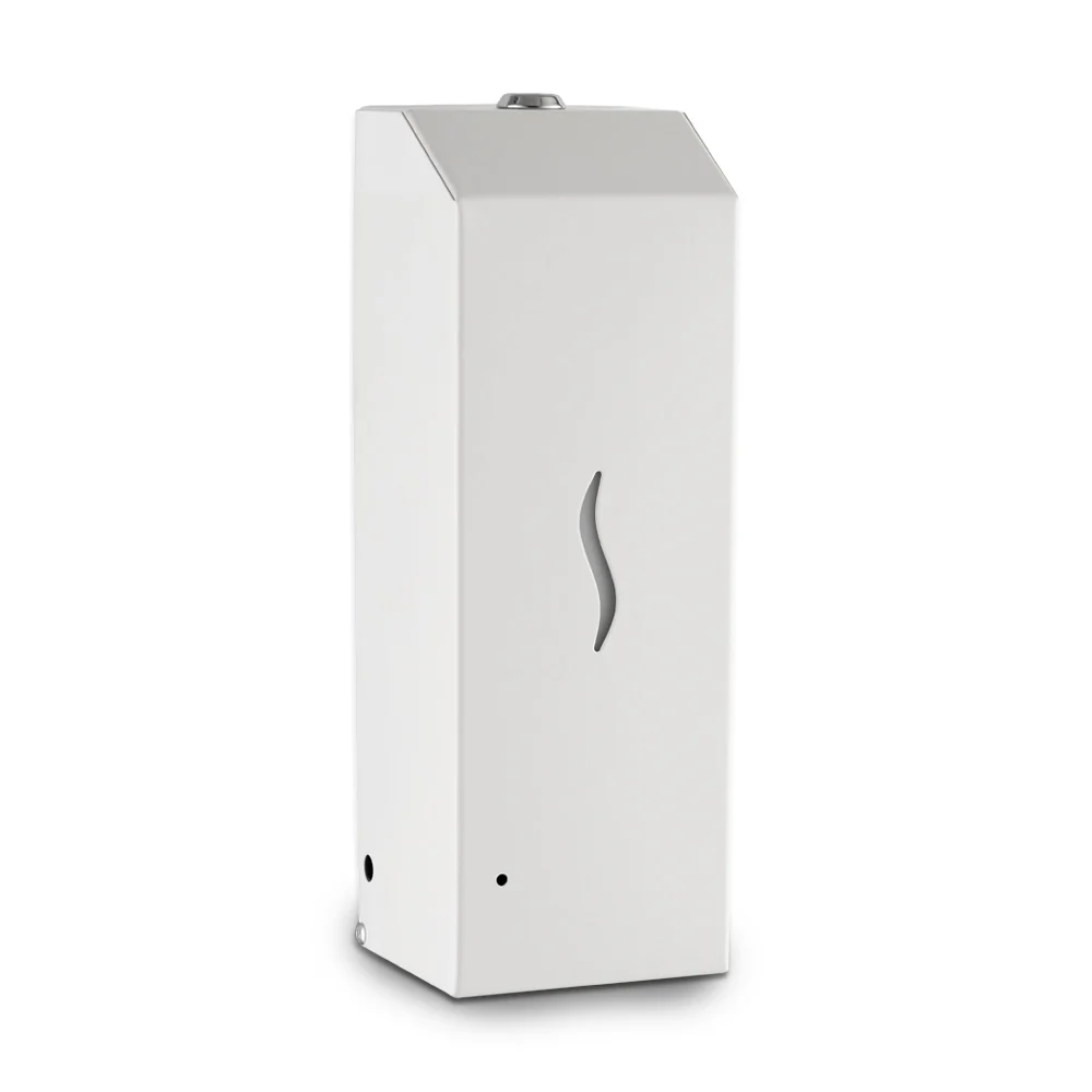 ECOLINE Brushed Stainless Automatic 1L Liquid Soap Dispenser - White