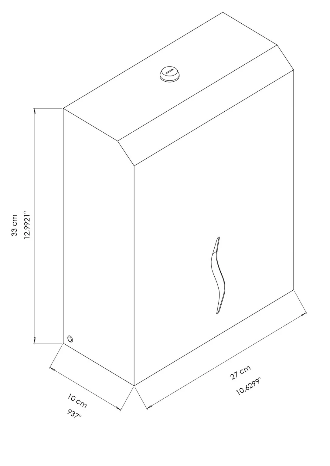 Ecoline Brushed Hand Towel Dispenser - Image 2