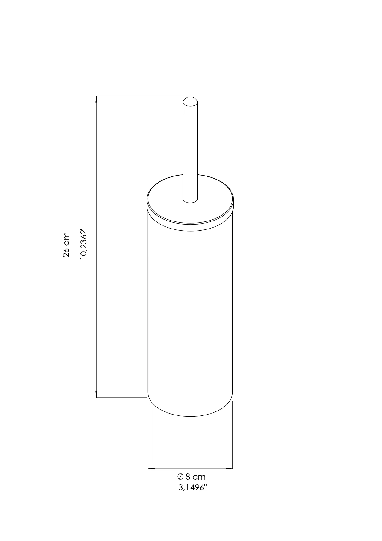 Ecoline Brushed Stainless Toilet Brush Set - Image 2
