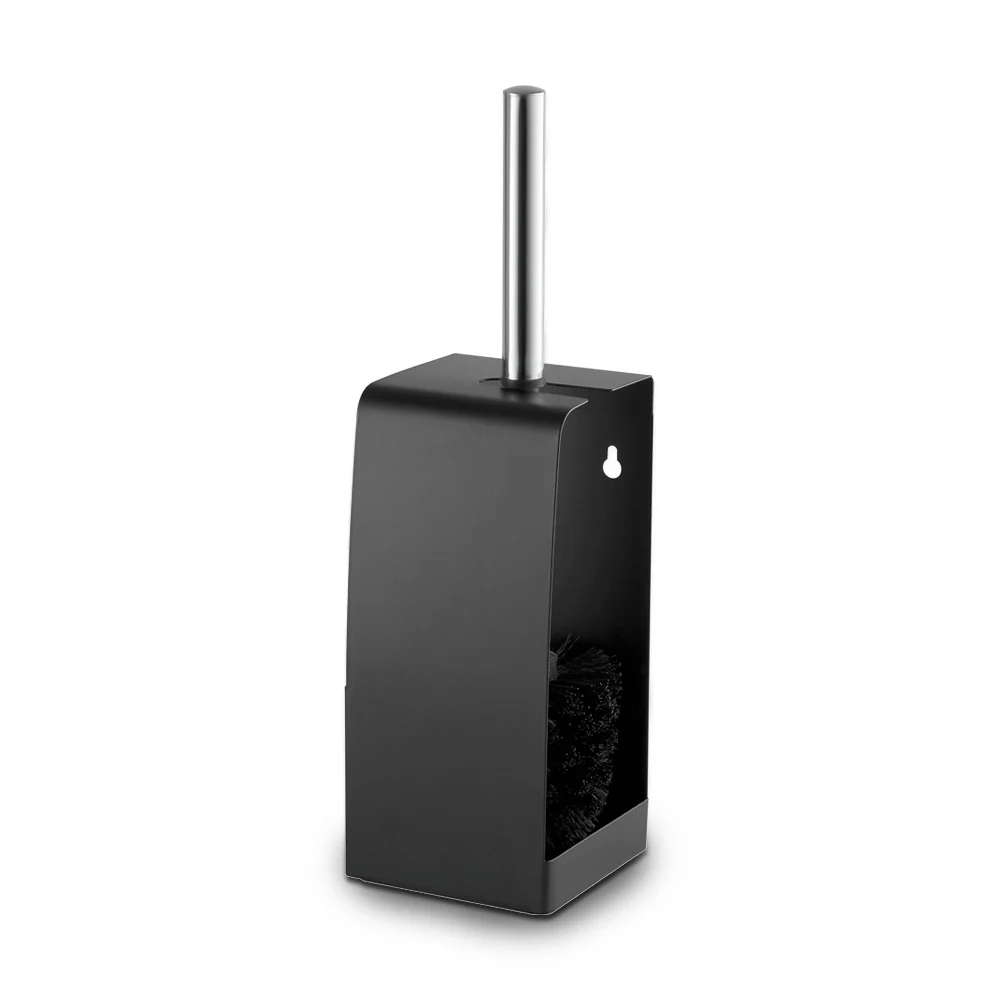 Ecoline Matte Black Toilet Brush Set Holder