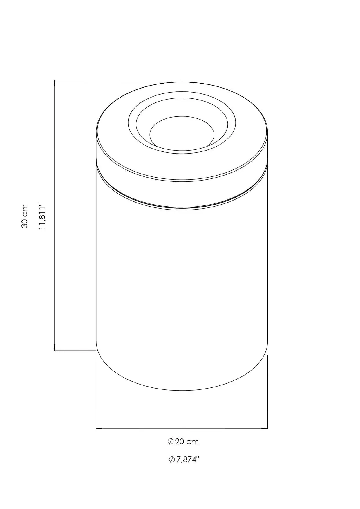 Ecoline Polished Stainless 7 Ltr Fire Resistant Waste Bin - Image 2