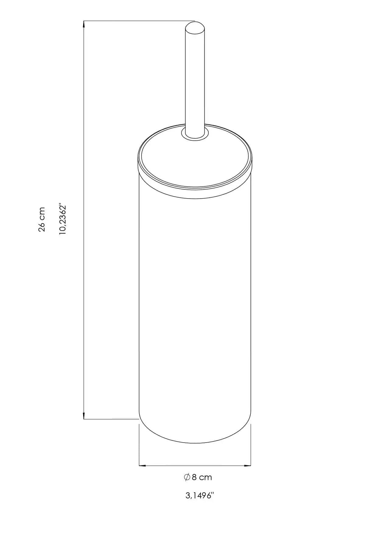 Ecoline Polished Stainless Toilet Brush Set MKII - Image 2