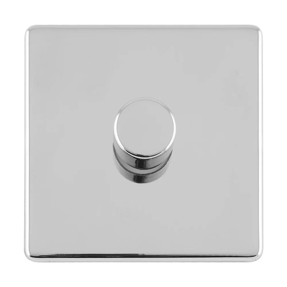 Concealed 3mm 1 Gang Led Push On Off 2Way Dimmer - Polished Chrome - Image 5