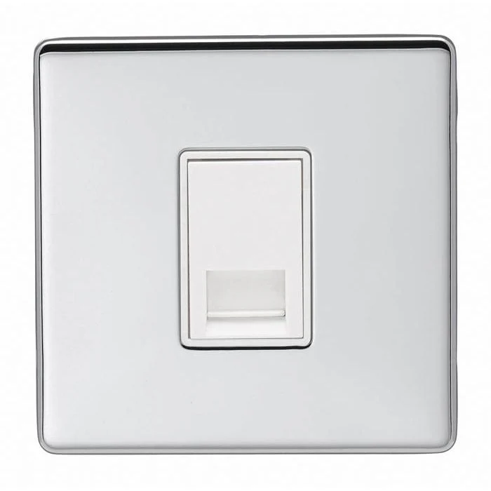 Concealed 3mm Telephone Slave - Polished Chrome