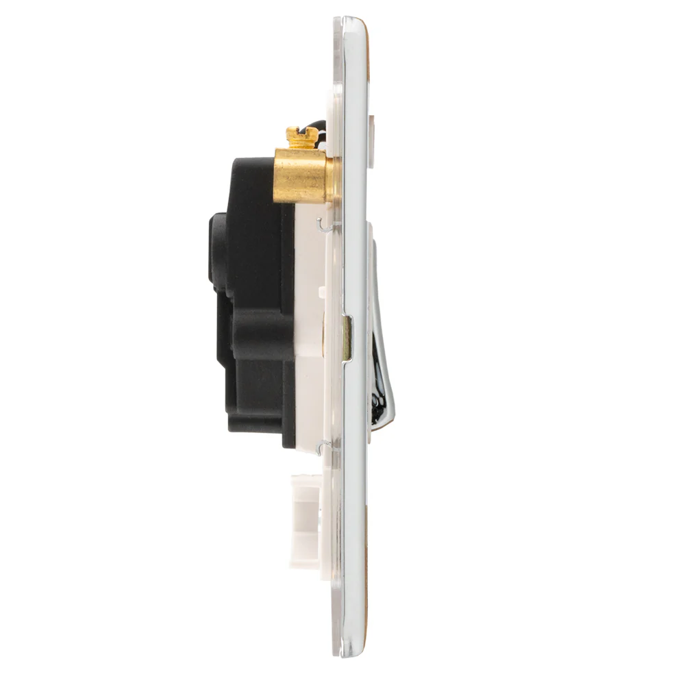 Concealed 3mm 1 Gang 20Amp Dp Switch & Neon - Polished Chrome - Image 5