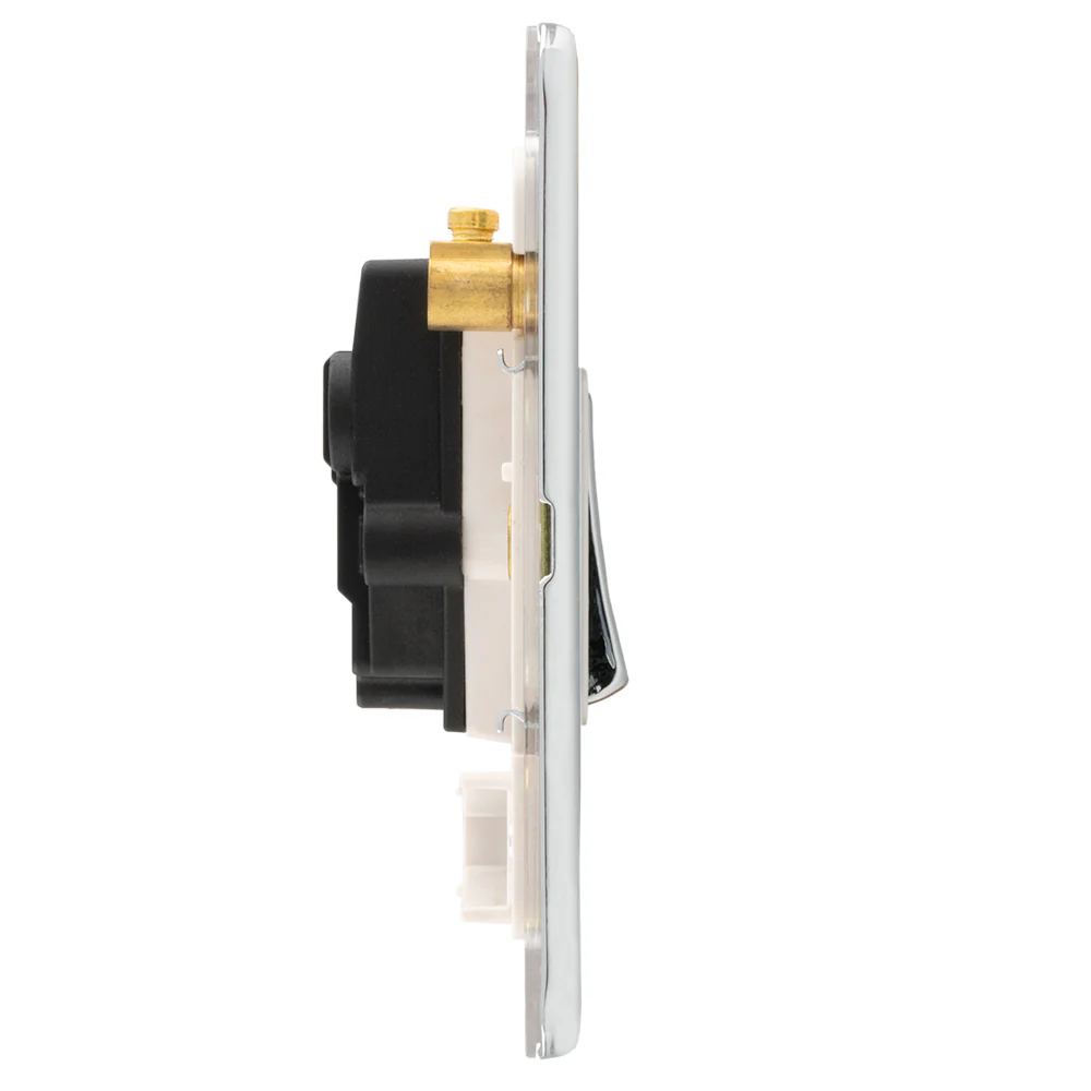 Concealed 3mm 1 Gang 20Amp Dp Switch - Polished Chrome - Image 4