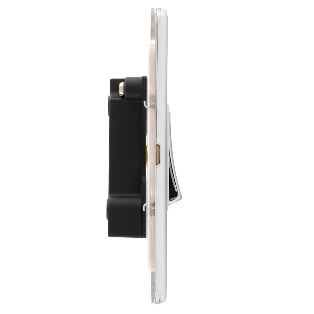 Concealed 3mm 6Amp Fan Isolator Switch - Polished Chrome - Image 3