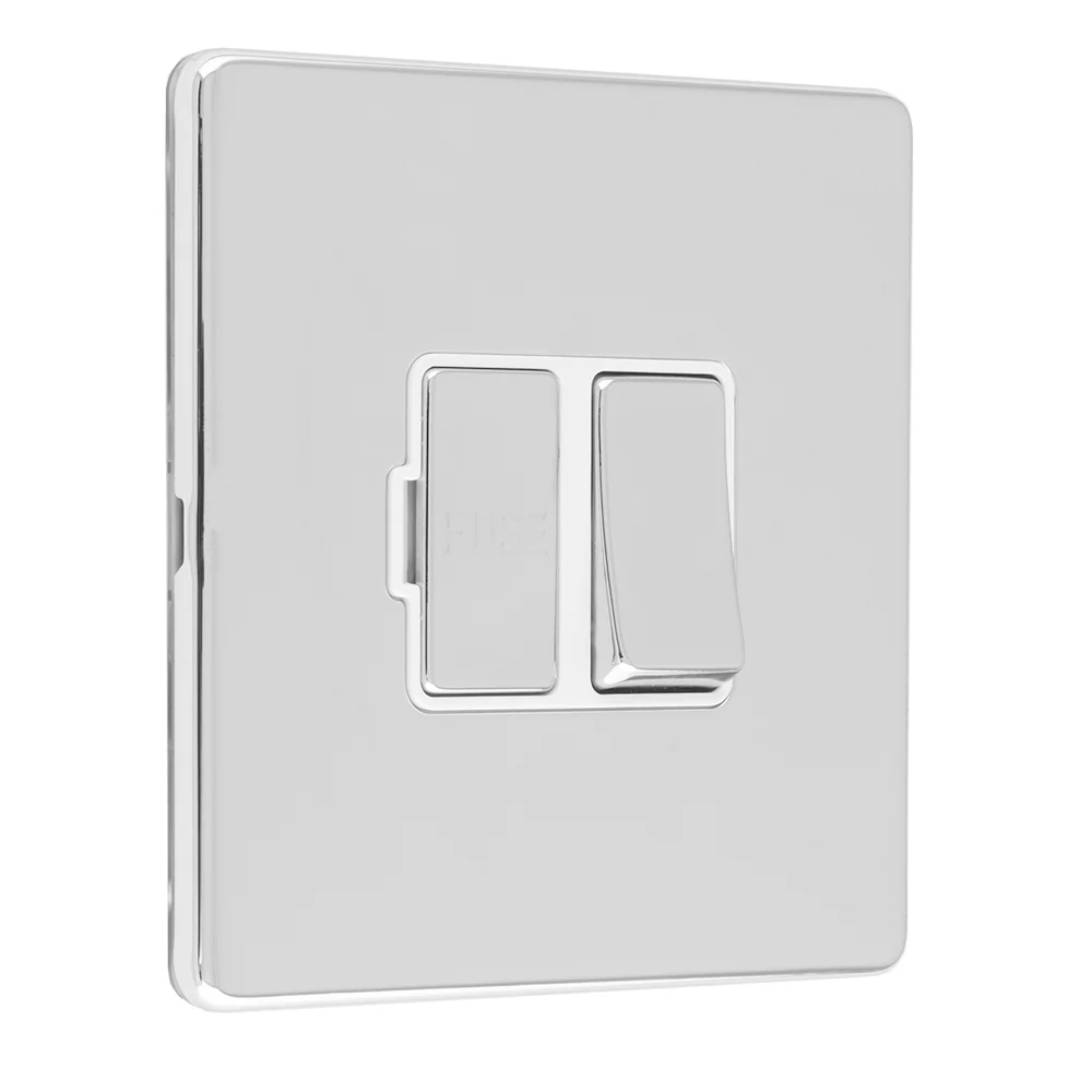 Concealed 3mm 13Amp Switched Fuse Spur - Polished Chrome - Image 5