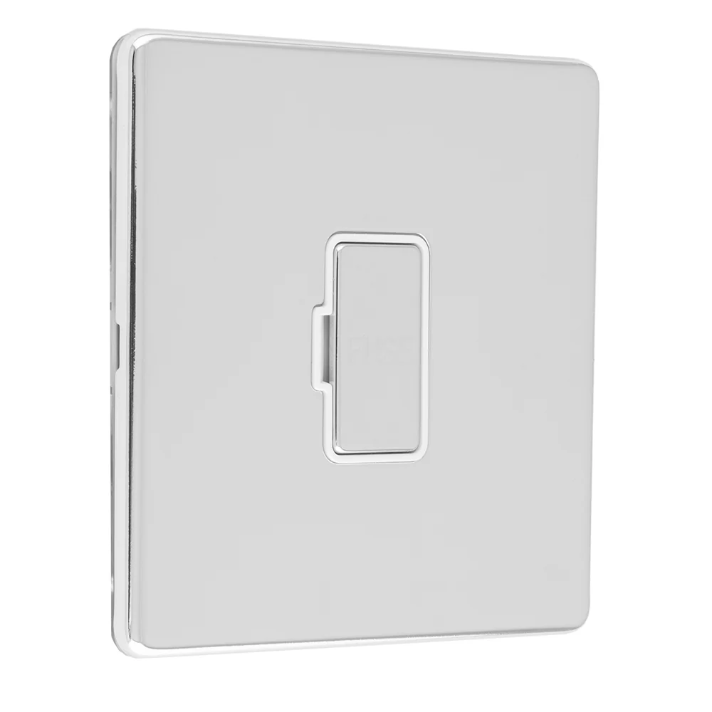 Concealed 3mm 13Amp Unswitched Fuse Spur - Polished Chrome - Image 5