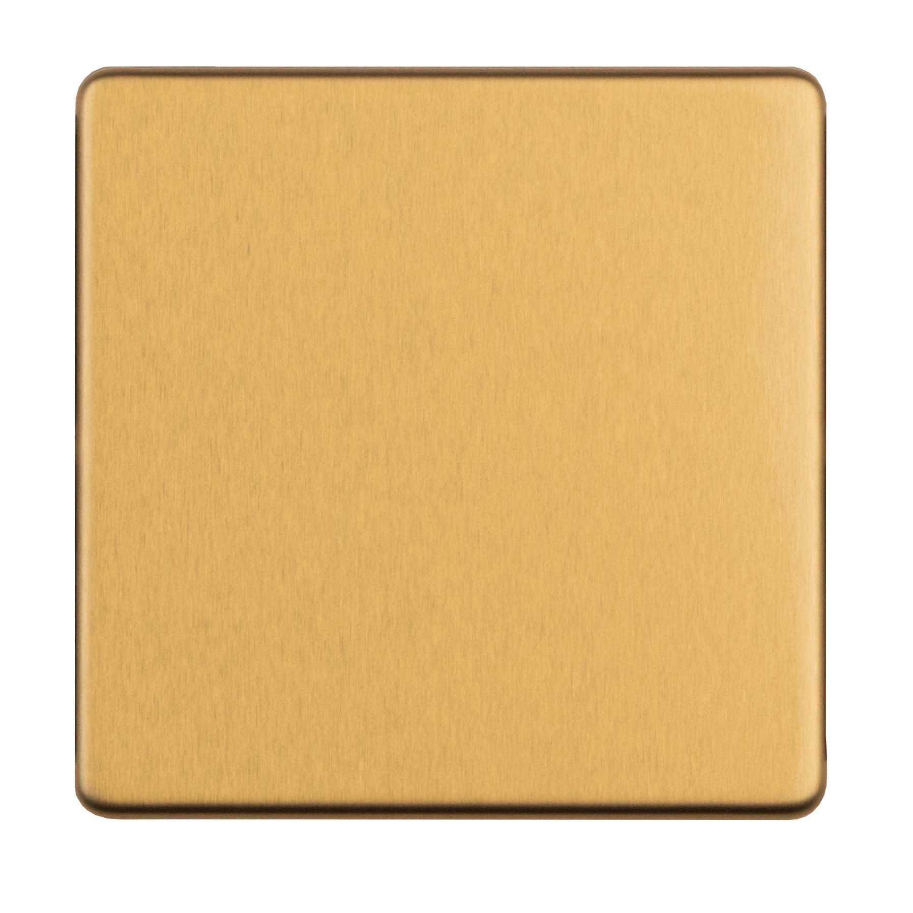 Concealed 3mm Single Blank Plate - Satin Brass - Image 4