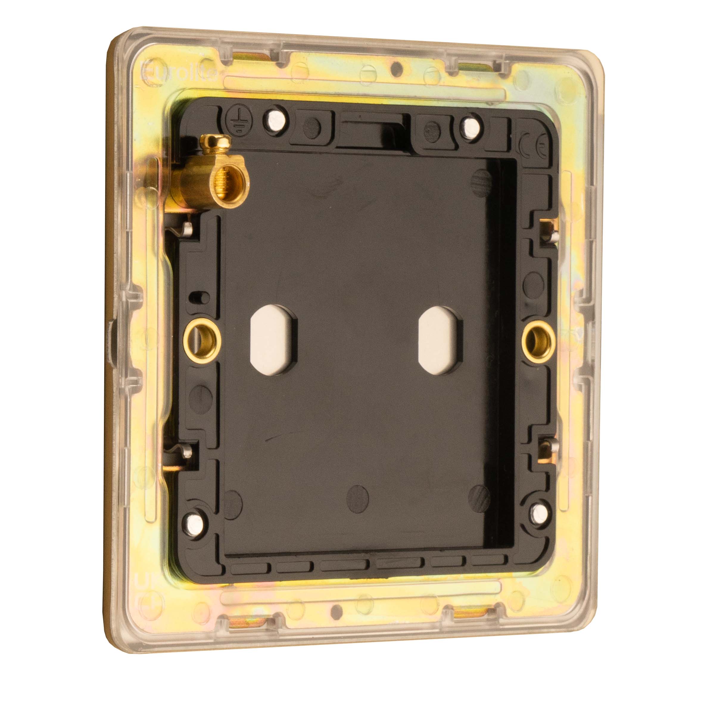 Concealed 3mm Single Blank Plate - Satin Brass - Image 5