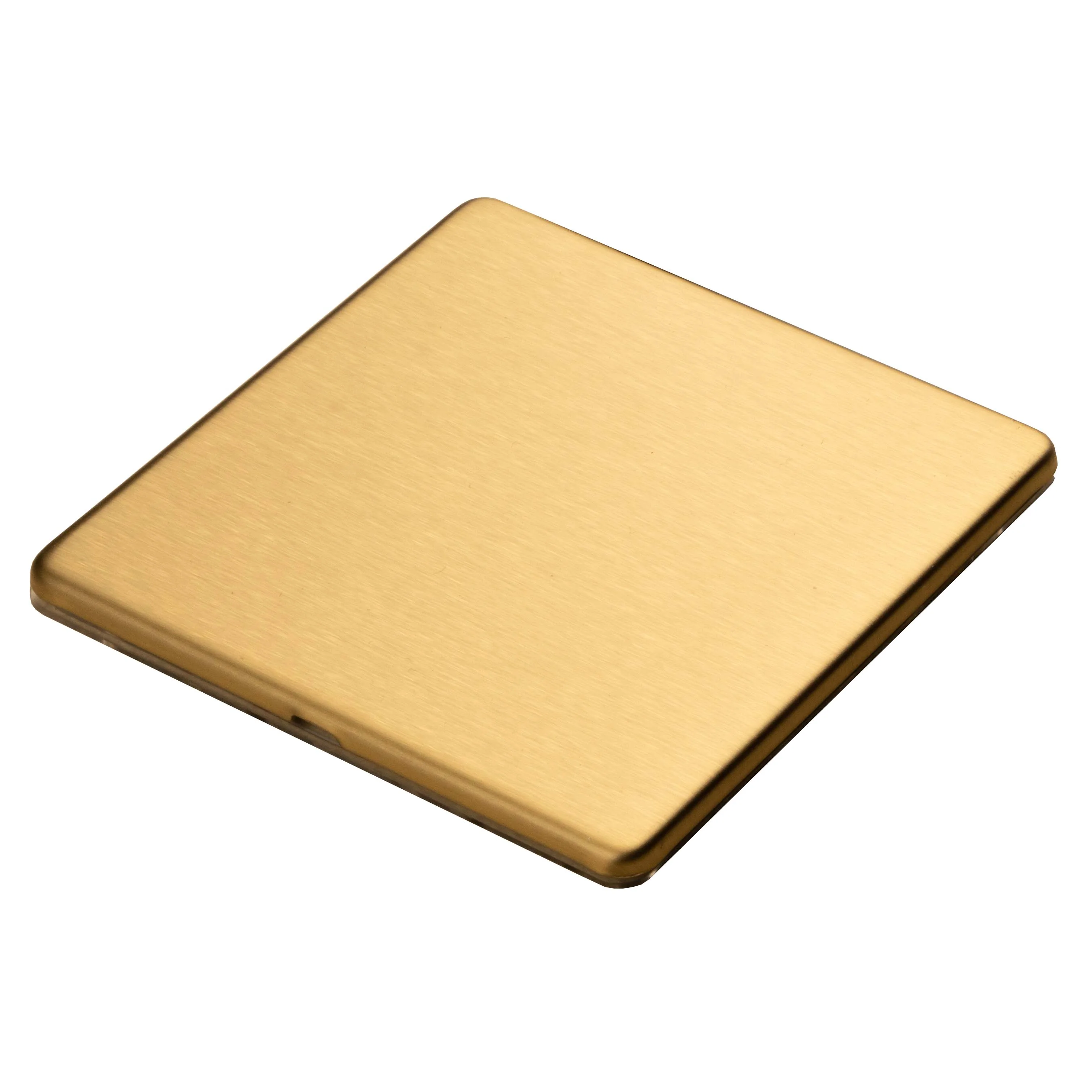 Concealed 3mm Single Blank Plate - Satin Brass - Image 6