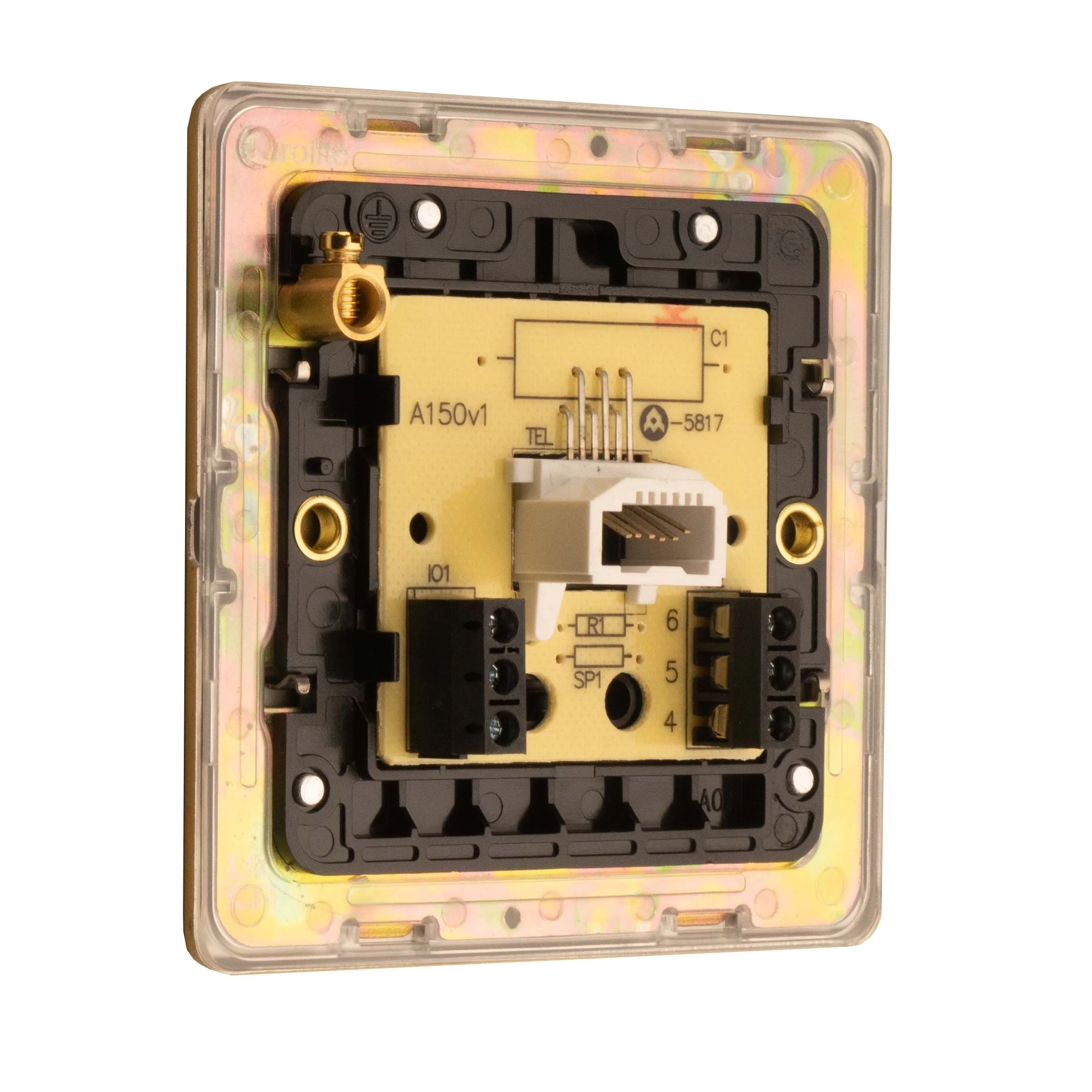Concealed 3mm Telephone Slave - Satin Brass - Image 6