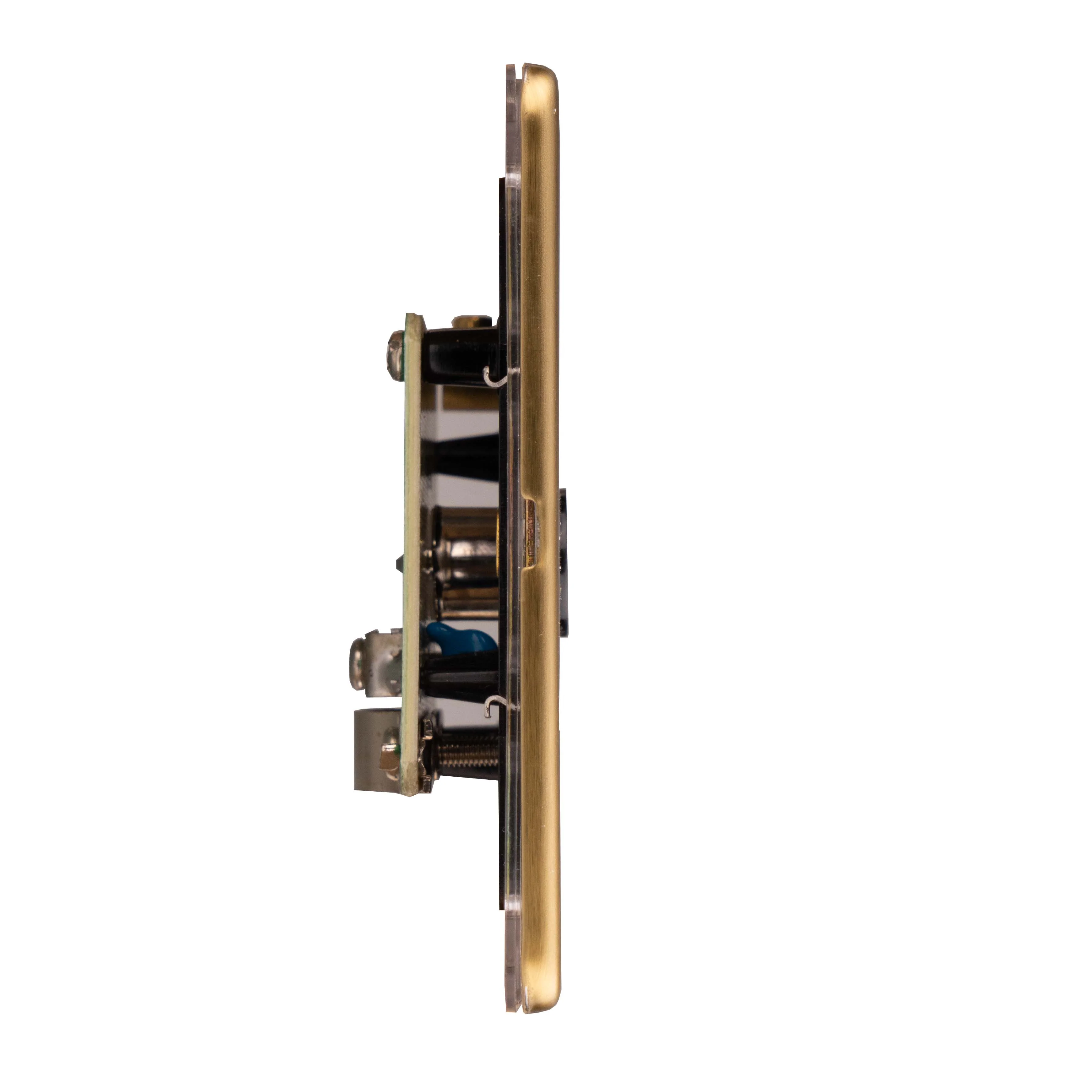Concealed 3mm 1 Gang Tv Socket - Satin Brass - Image 4