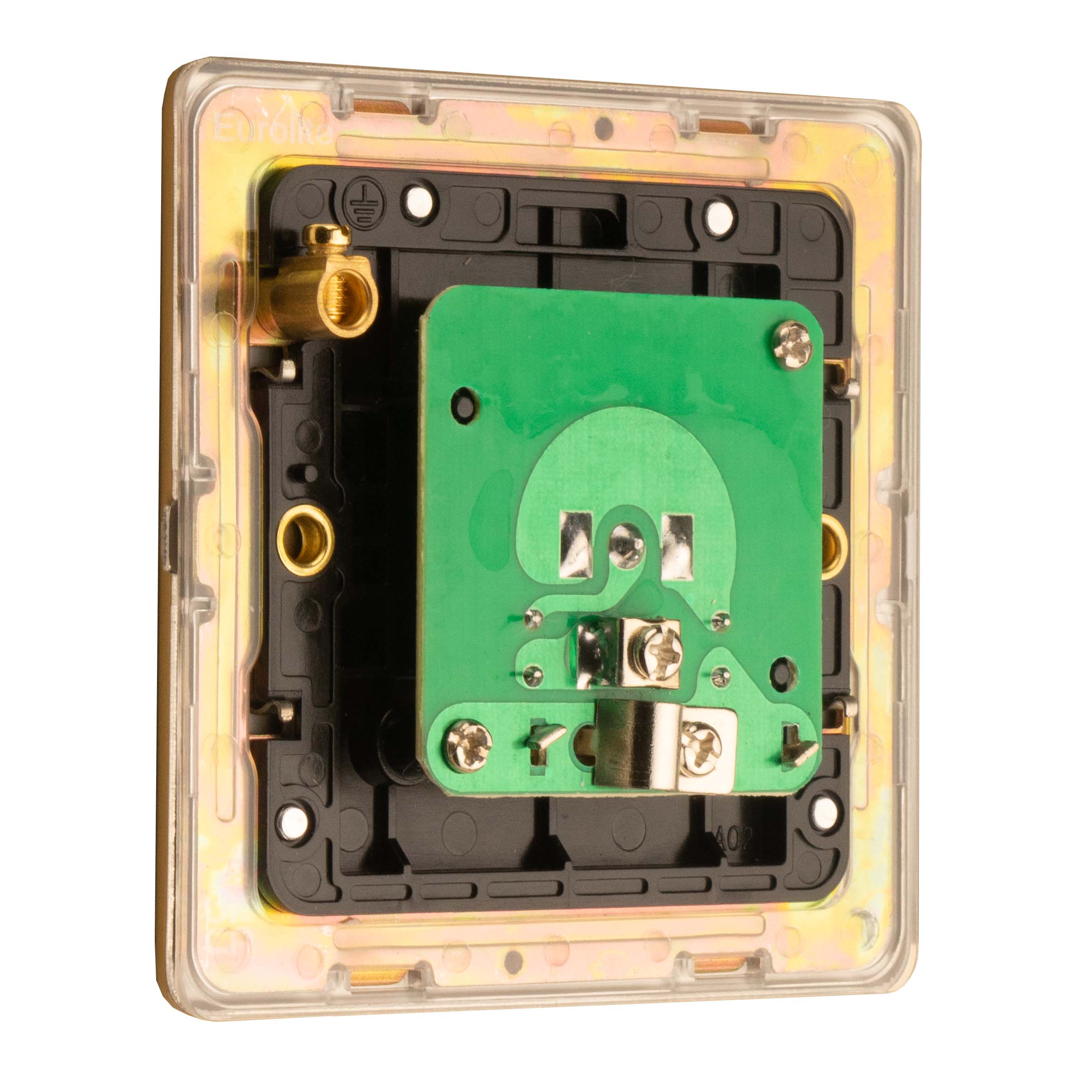 Concealed 3mm 1 Gang Tv Socket - Satin Brass - Image 5