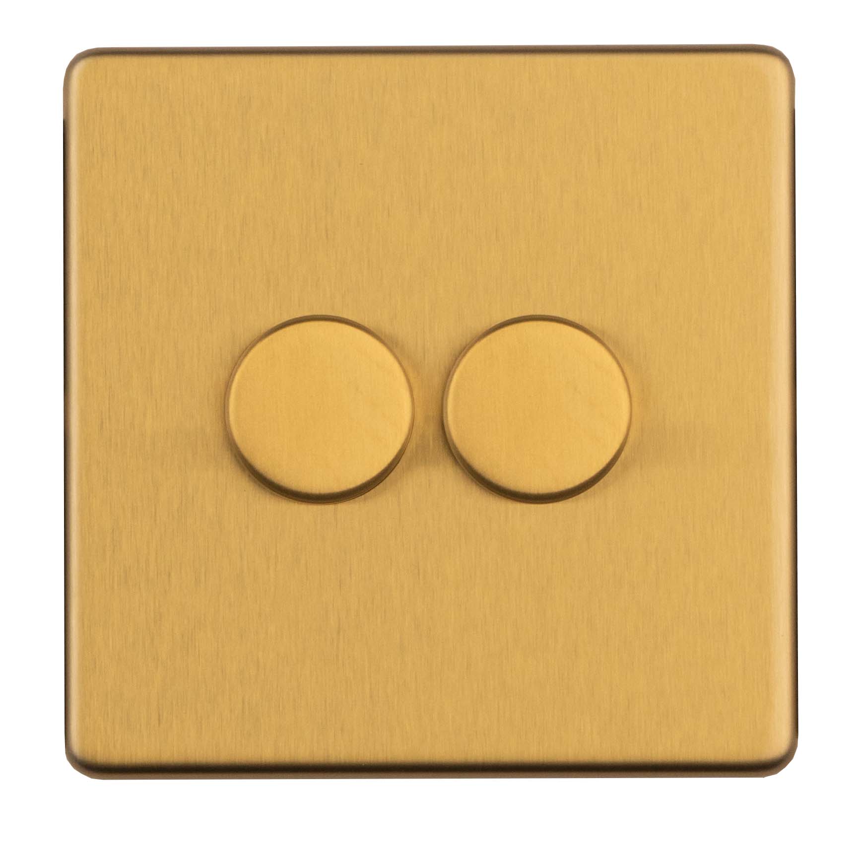 2 Gang Dimmer - Satin brass - Image 2