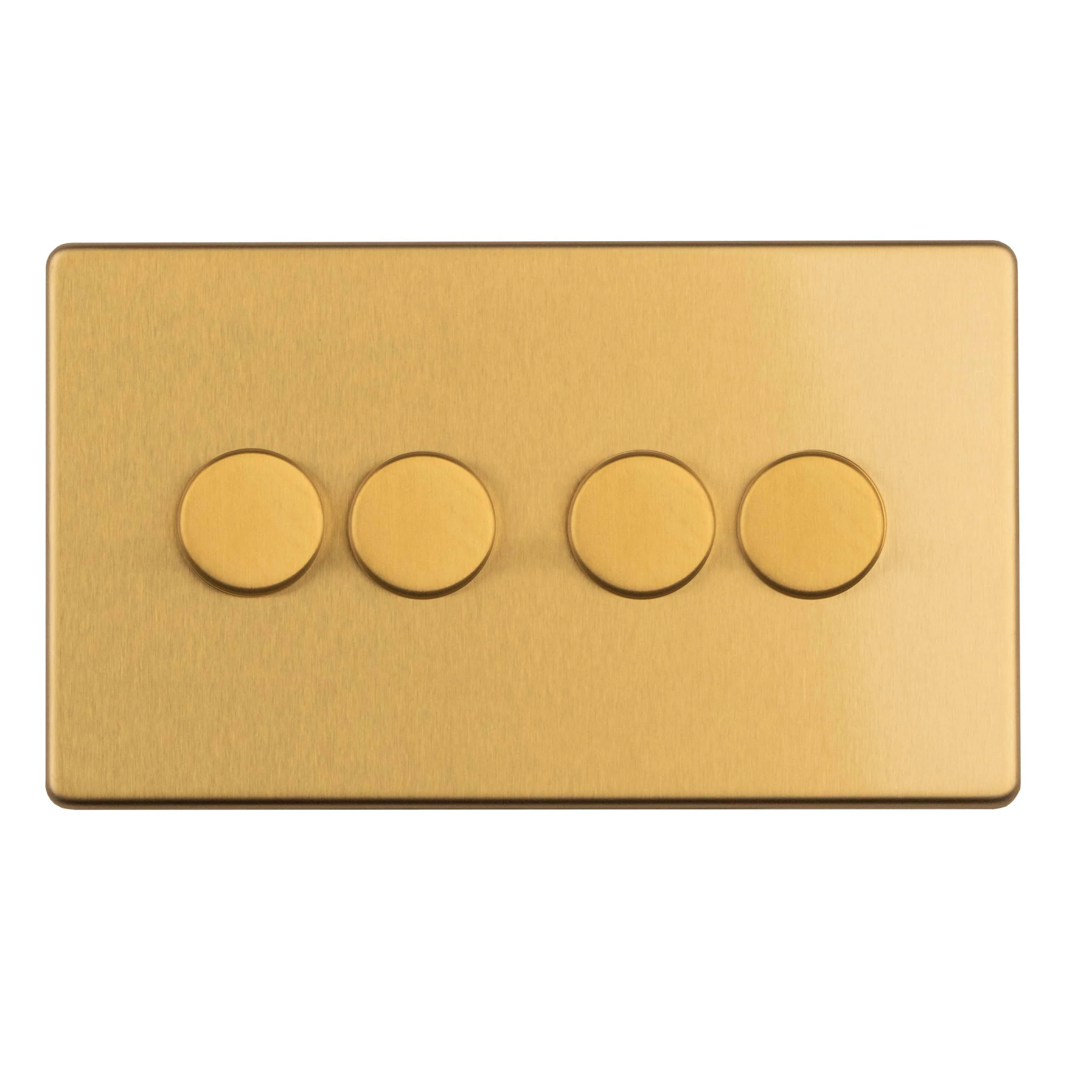 4 Gang Dimmer - Satin brass - Image 4