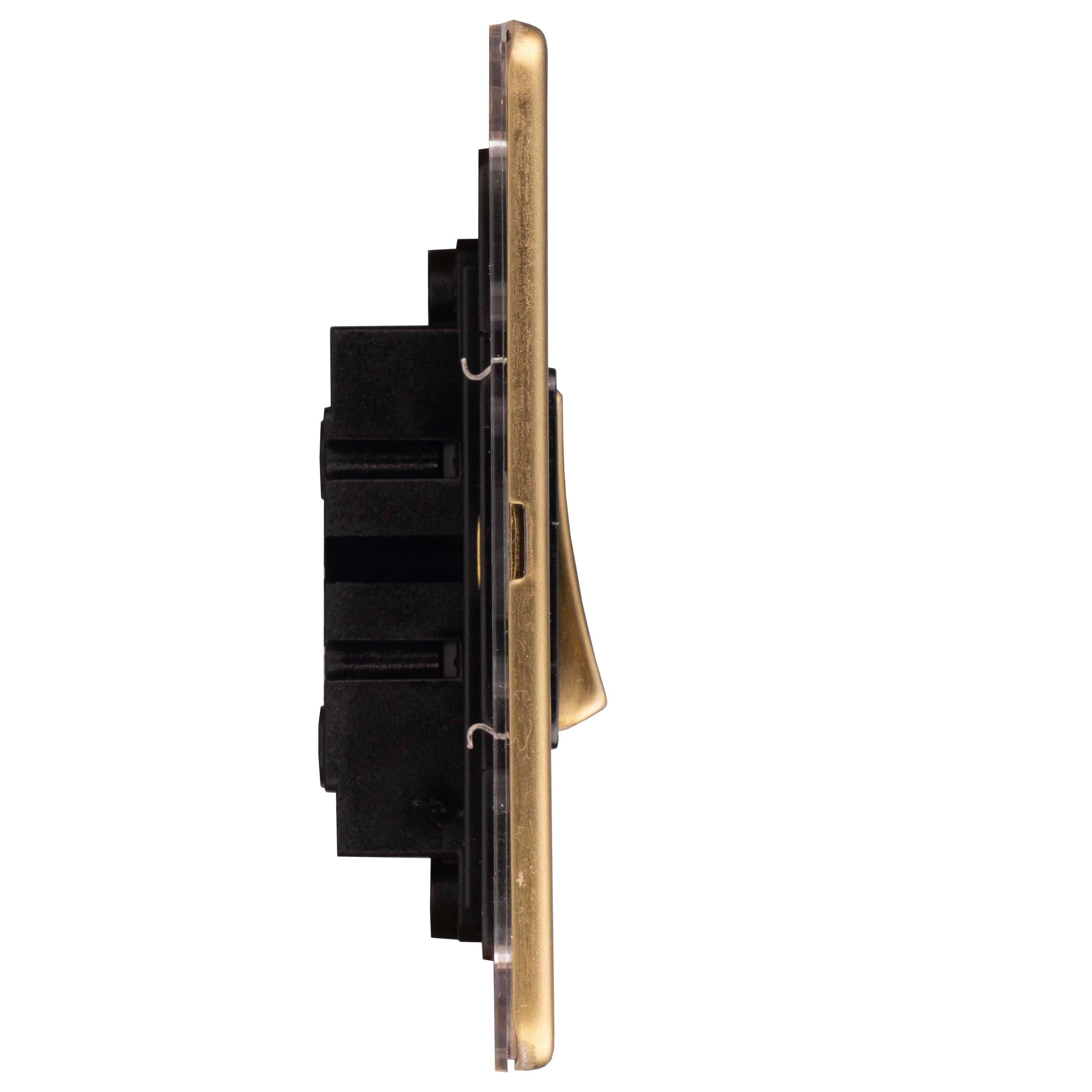 Concealed 3mm 6 Gang 2Way Switch - Satin Brass - Image 3