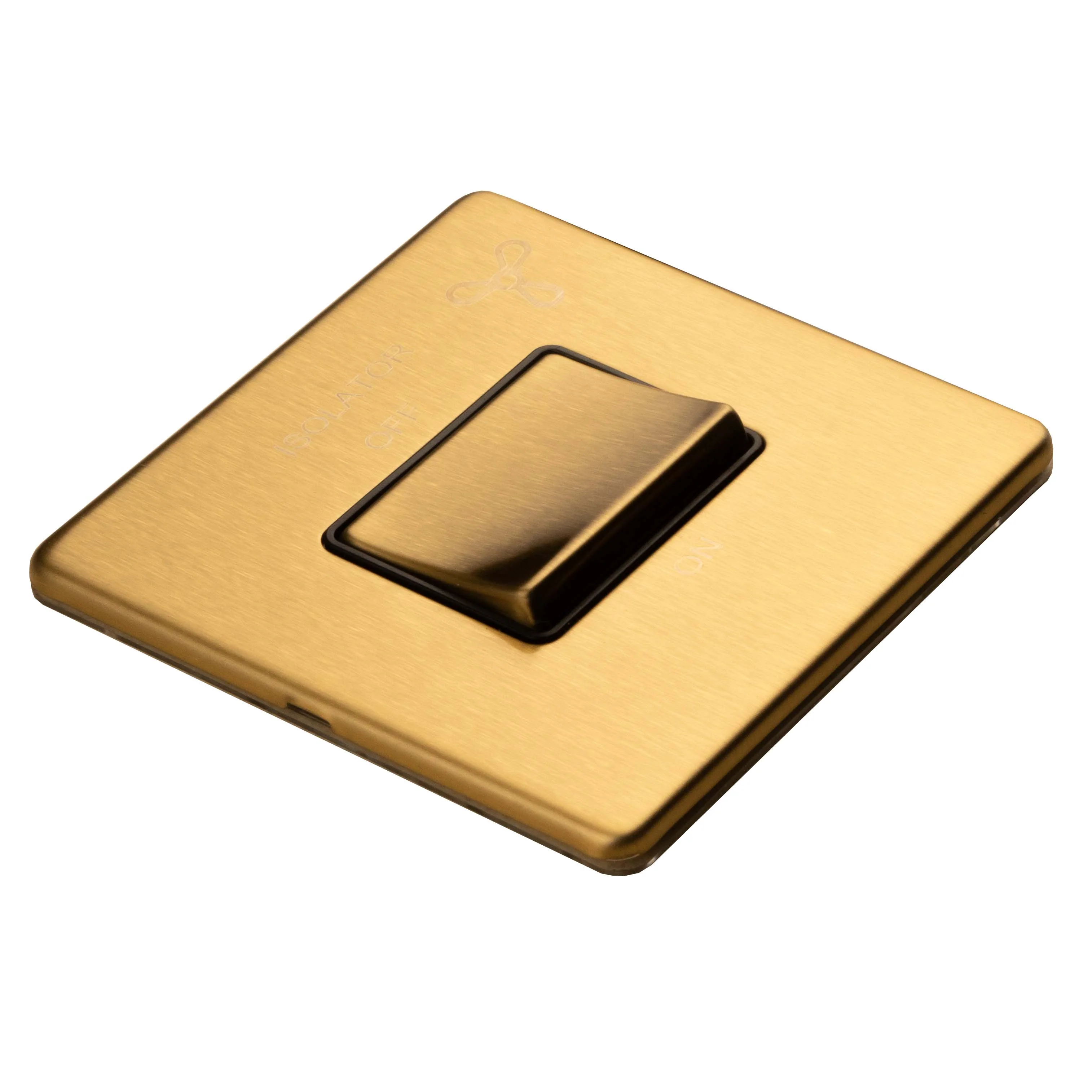 Concealed 3mm 6Amp Fan Isolator Switch - Satin Brass - Image 4