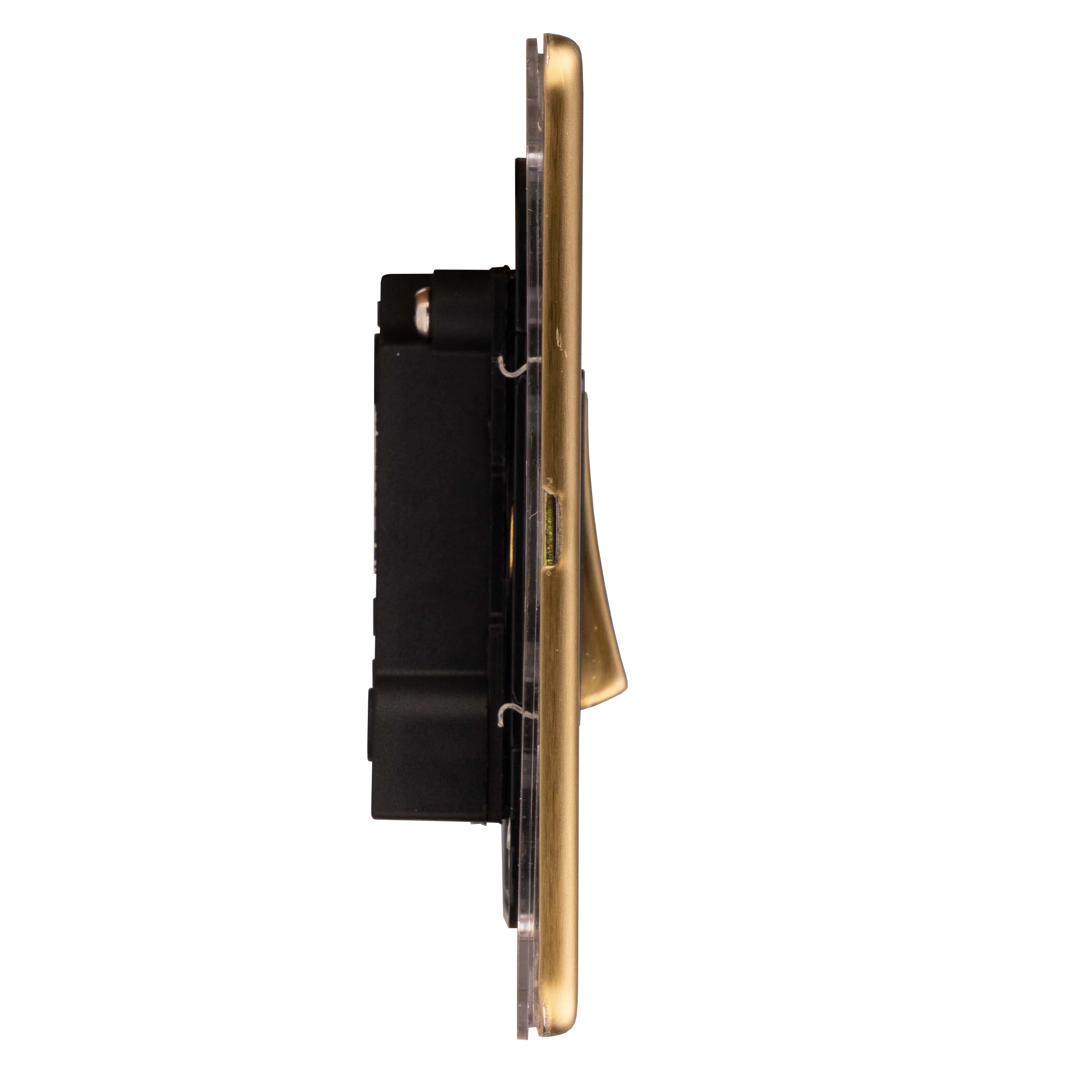 Concealed 3mm 6Amp Fan Isolator Switch - Satin Brass - Image 5