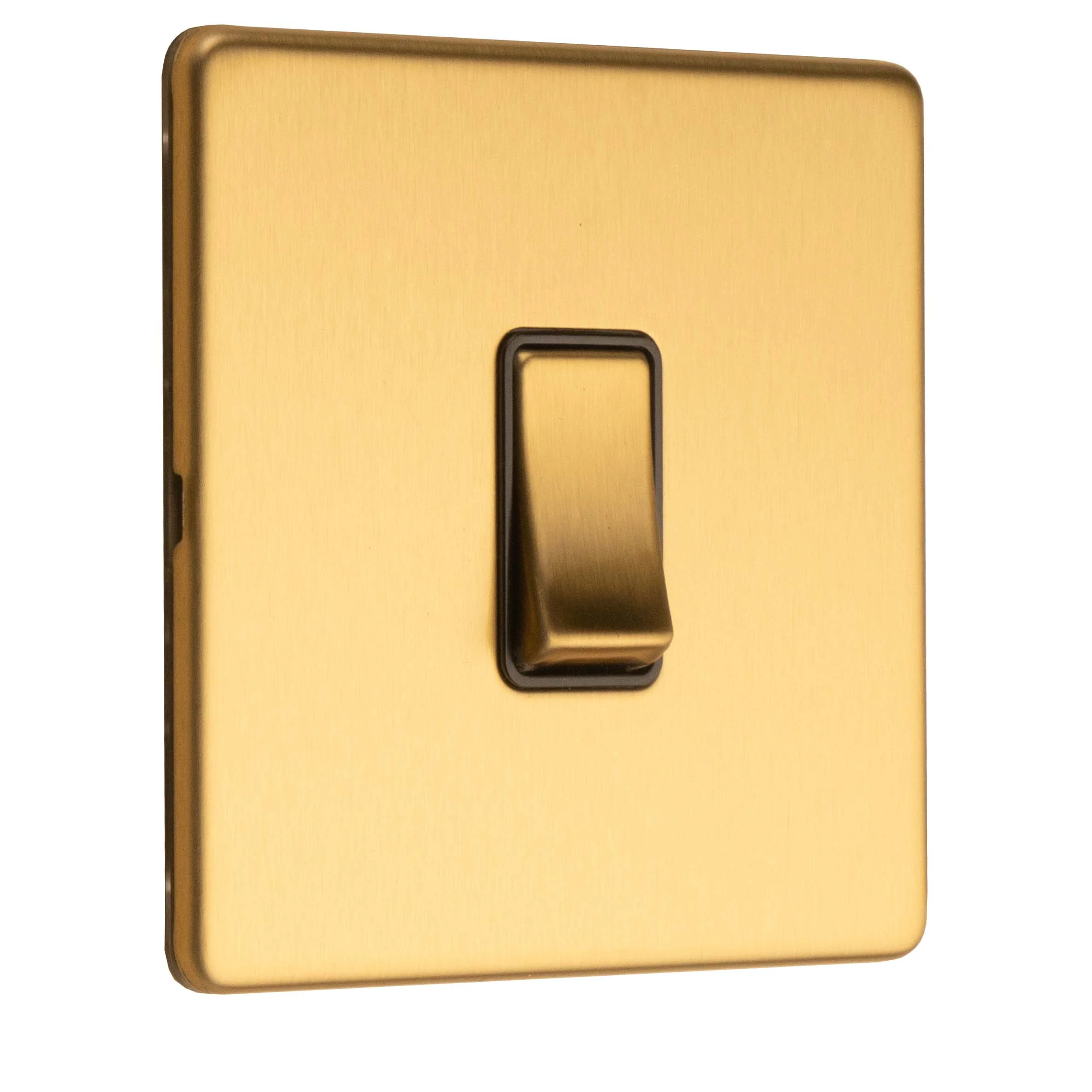 Concealed 3mm 1 Gang Intermediate Switch - Satin Brass - Image 3