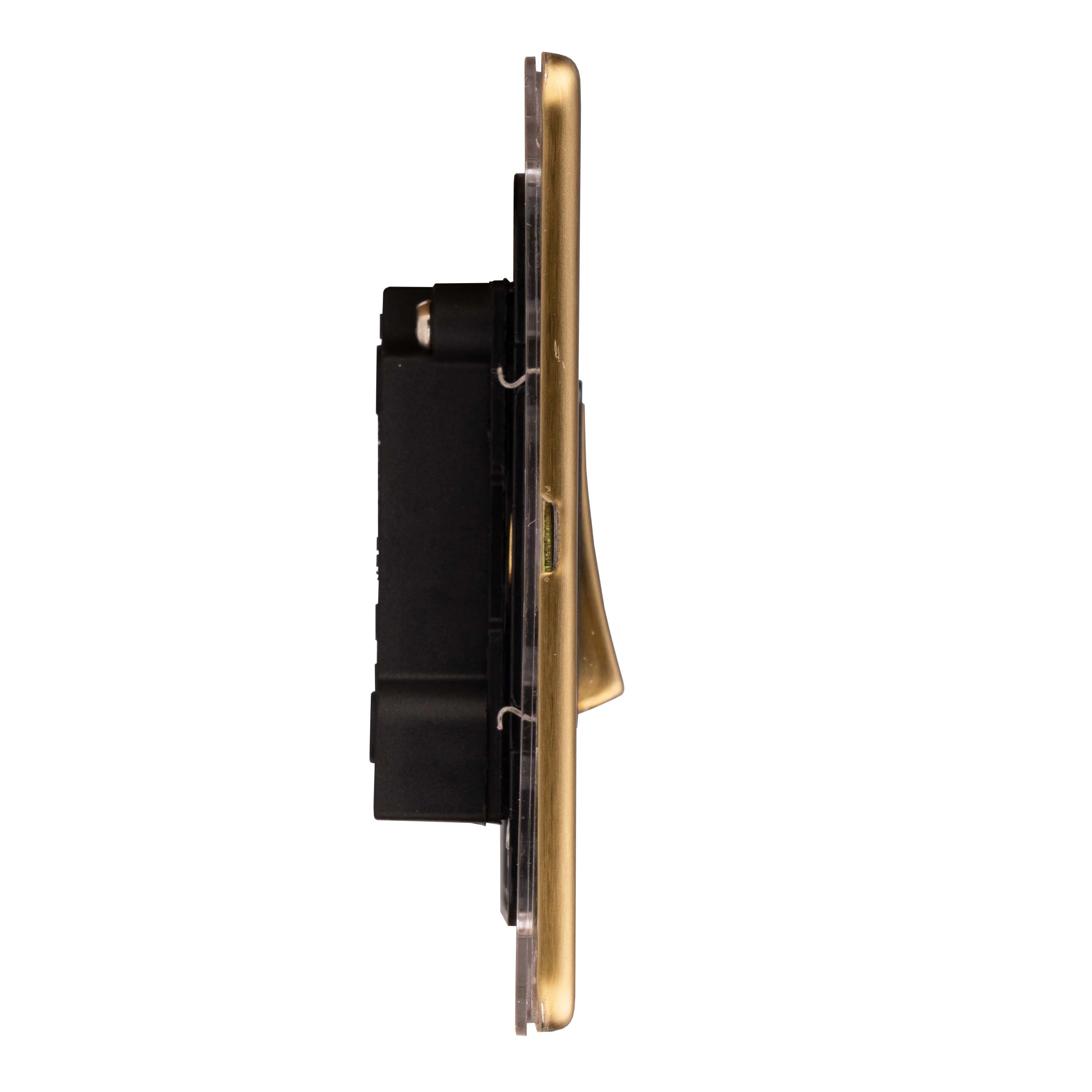 Concealed 3mm 1 Gang Intermediate Switch - Satin Brass - Image 6