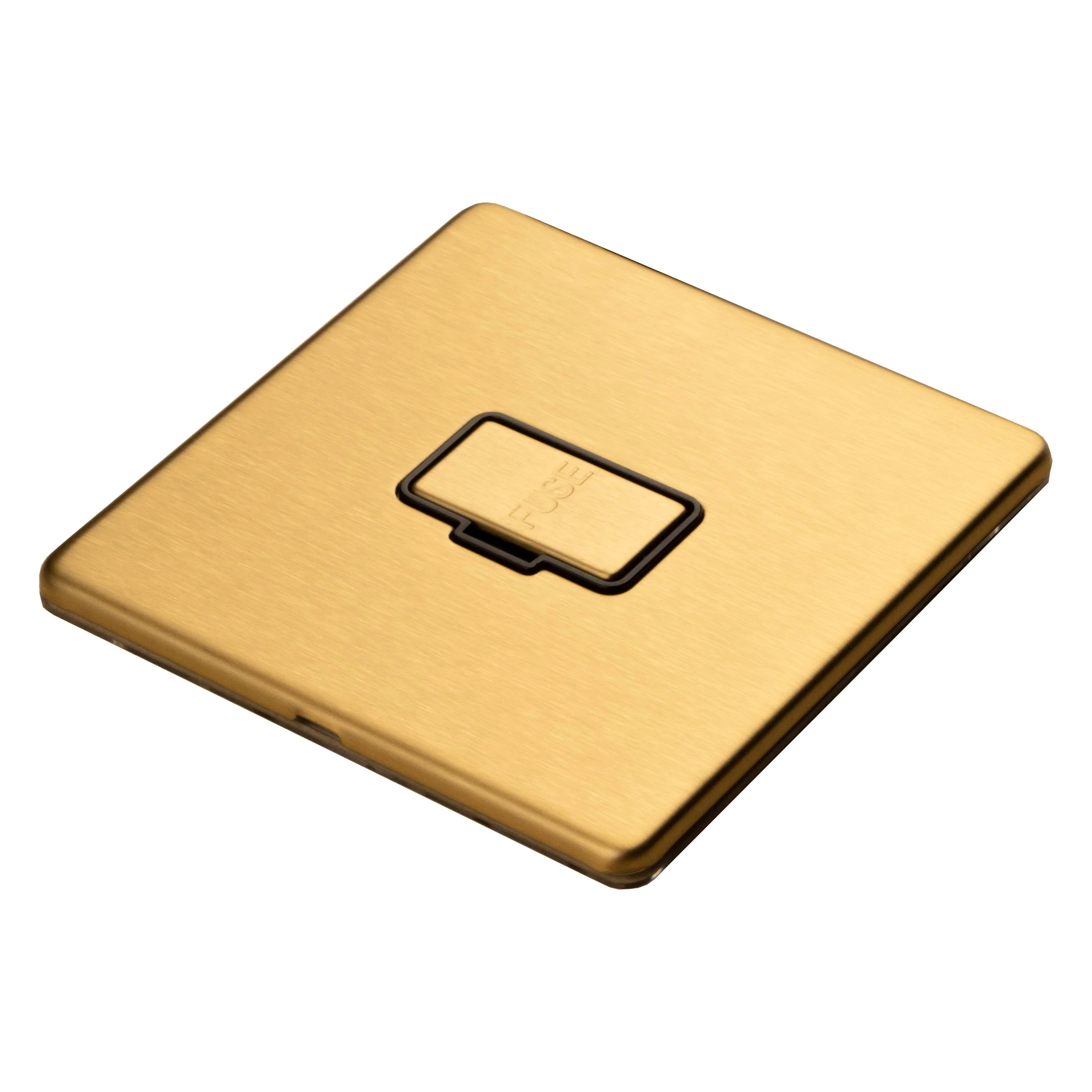Concealed 3mm 13Amp Un-Switched Fuse Spur - Satin Brass - Image 3